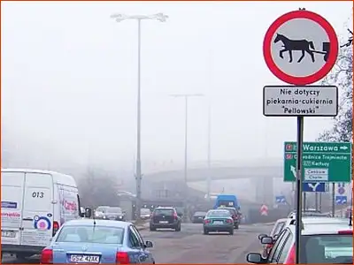 znak B-8 zakazuje ruchu pojazdów zaprzęgowych z wyłączeniem wskazanych