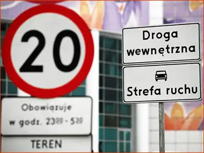 znak D-52 i D-46 tutaj obowiązują wszystkie przepisy ruchu drogowego