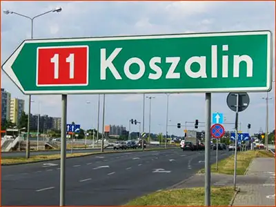 drogowskaz E-3 drogowskaz na drodze krajowej