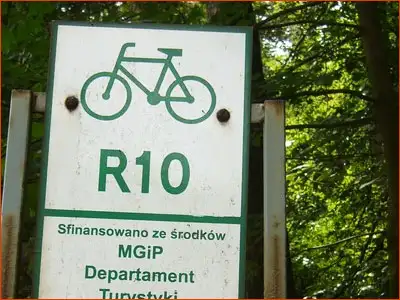 R-2 znak wskazujący kontynuację szlaku rowerowego