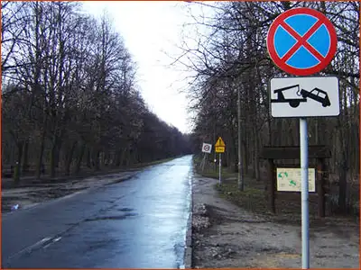 tabliczka T-24 i znak B-36 zakaz zatrzymywania - grozi usunięciem pojazdu